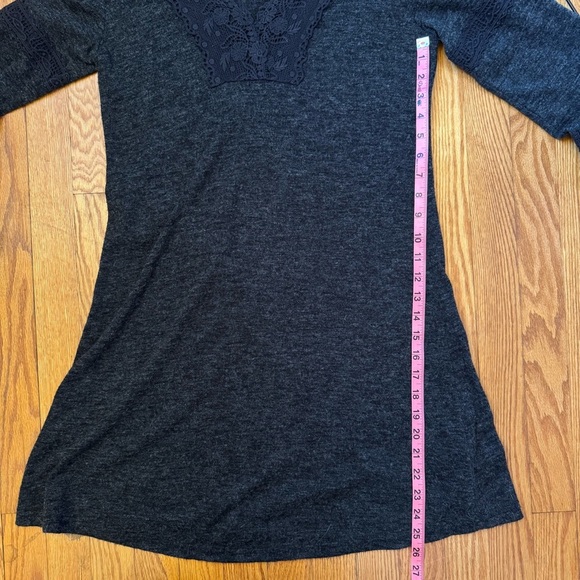 Monoreno Dark Gray Lace Long Sleeve Dress Women’s Size Medium - Picture 11 of 12